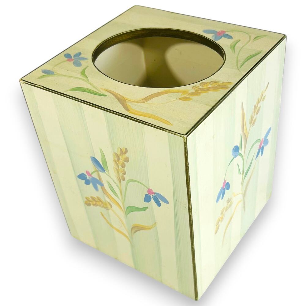 Palais Royal Tissue Cover Hand Painted by Mandatone Guild French Provincial